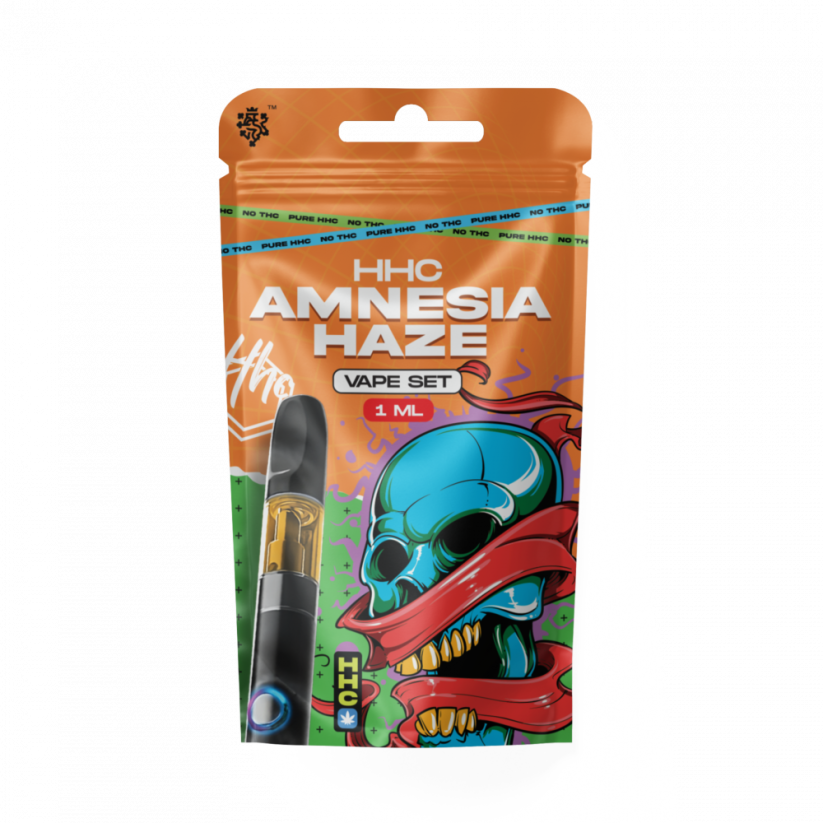 Tschechisches CBD HHC Set Batterie + Kartusche Amnesia Haze, 94 %, 1 ml