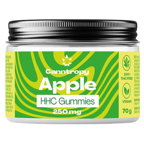 Canntropy HHC Fruit Gummies Apple, 250 mg HHC, 10 τεμάχια x 25 mg, 70 g