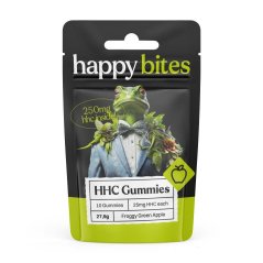 Happy Bites HHC Gummies Maçã Verde Sapotizada, 10 unidades x 25 mg, 250 mg