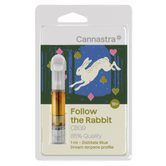 Cannastra CBG9 Cartridge Follow the Rabbit (Blue Dream), CBG9 85% quality, 1 ml
