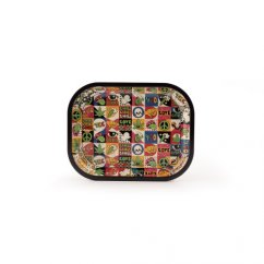 Euphoria Metal Rolling Tray Small Groovy - 180 x 140 mm