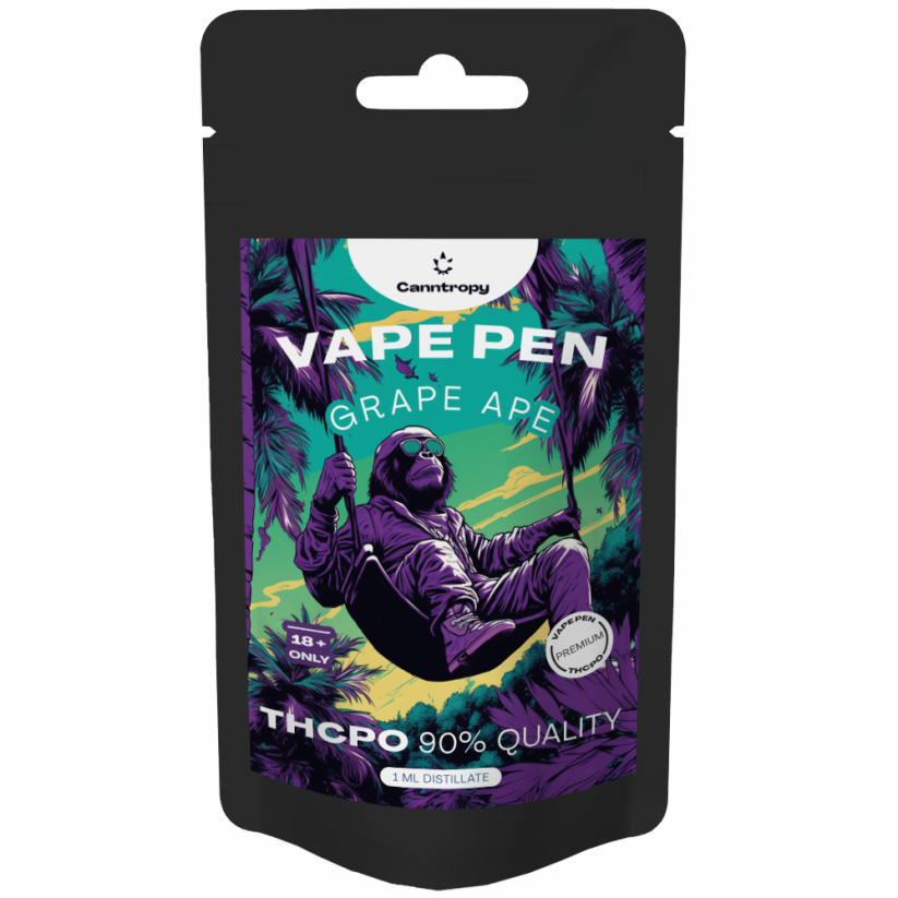 Canntropy THCPO Einweg Vape Pen Grape Ape, THCPO 90% Qualität, 1ml