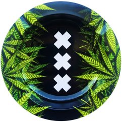 "Best Buds" metalinė peleninė, "XXX Amsterdam Weed Leaves