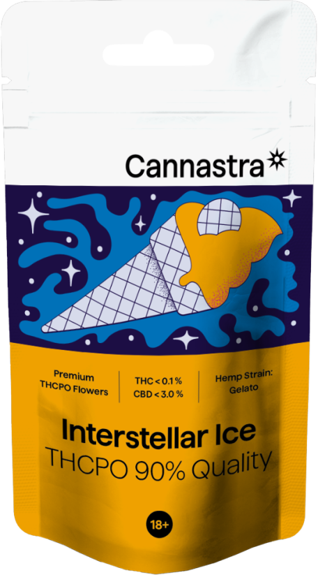 Cannastra THCPO Flower Interstellar Ice, THCPO 90 % laatu, 1g - 100 g - 100 g