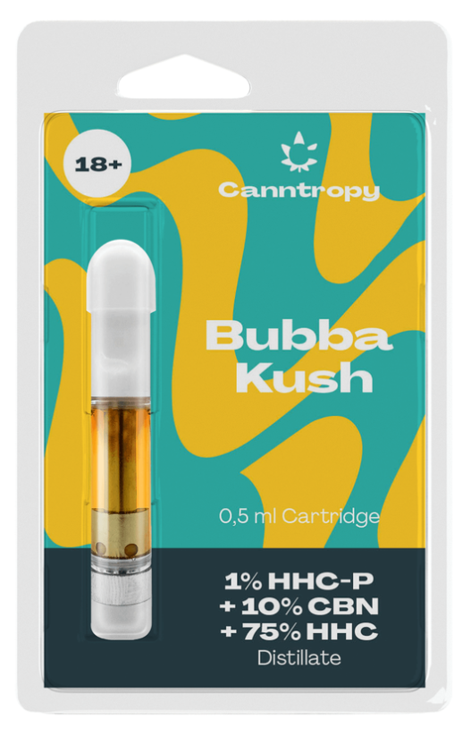 Canntropy HHC Blend Patrone Bubba Kush, 1 % HHC-P, 10 % CBN, 75 % HHC, 0,5 ml