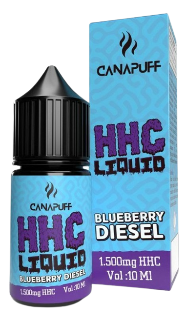 CanaPuff HHC Vloeibaar Bosbes Diesel, 1500 mg, 10 ml