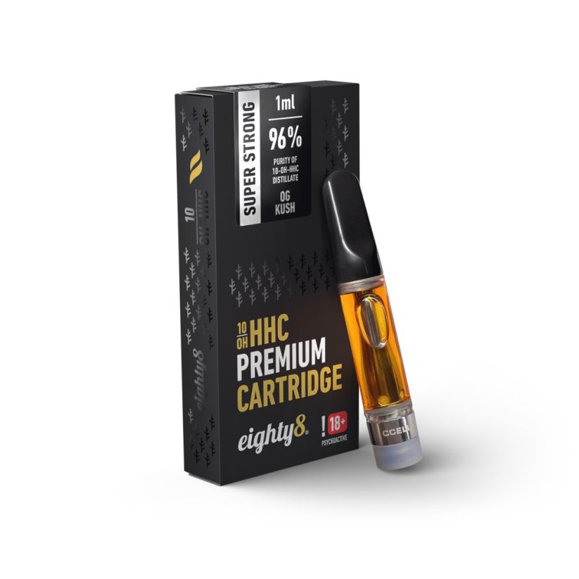 Eighty8 10-OH-HHC kartuša Super Strong OG Kush, 50 % 10-OH-HHC, 1 ml