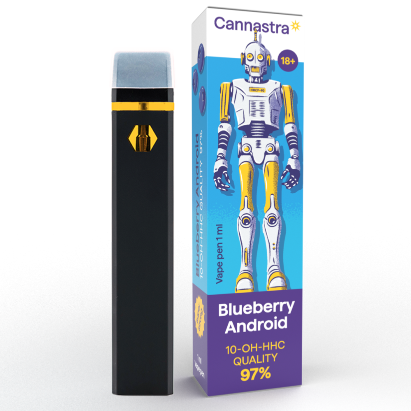 Cannastra 10-OH-HHC Vape Pen Blueberry Android, 10-OH-HHC 97% quality, 1ml