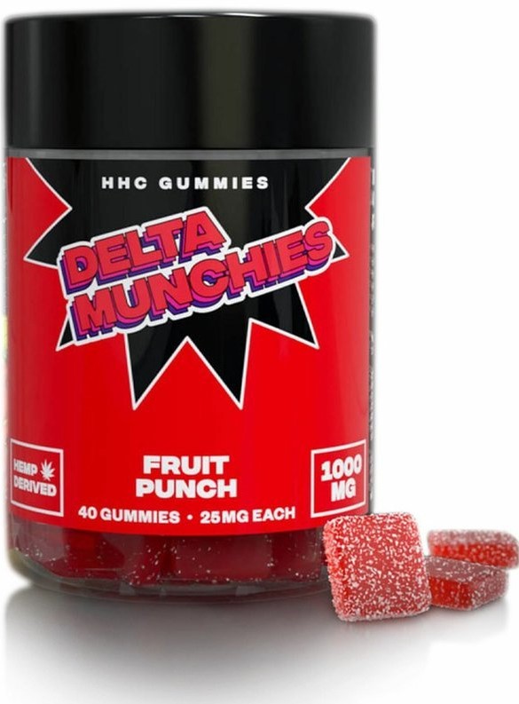 Delta Munchies Fruit Punch HHC Gummies, 1000 mg, 40 kpl.