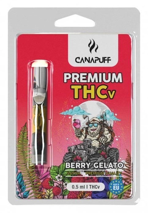 CanaPuff THCV kasetne BERRY GELATO, THCV 79 %, 0,5 ml