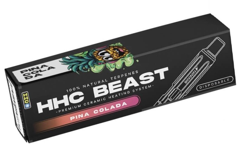 Češki CBD HHC Vape BEAST PinaColada, 94 %, 1 ml