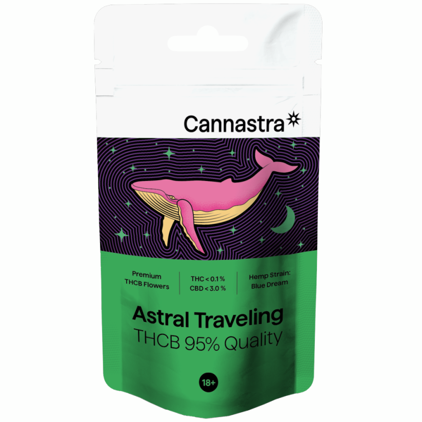 Cannastra THCB-blomma Astral Traveling, THCB 95% kvalitet, 1g - 100 g