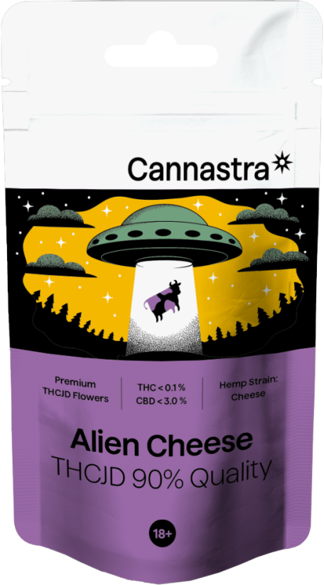Cannastra THCJD Flower Alien Cheese, THCJD 90% de qualidade, 1g - 100 g