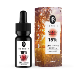 Hemnia Full spectrum Pain Relief CBG oil - 15% CBG, 5% CBD, 1500 mg, 10 ml