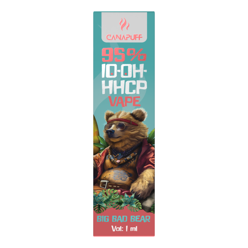 CanaPuff 10-OH-HHCP Vape Pen de unică folosință Big Bad Bear, 10-OH-HHCP 95 %, 1 ml