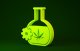 Icono de un tubo químico con una hoja de cannabis, qué es HHCPO