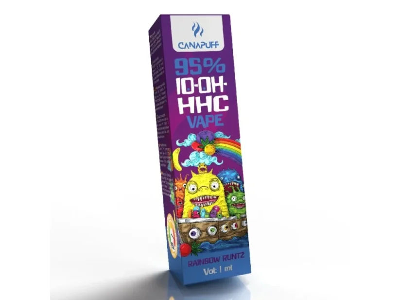 CanaPuff 10-OH-HHC eldobható vape Pen Rainbow Runtz, 10-OH-HHC 95%, 1 ml