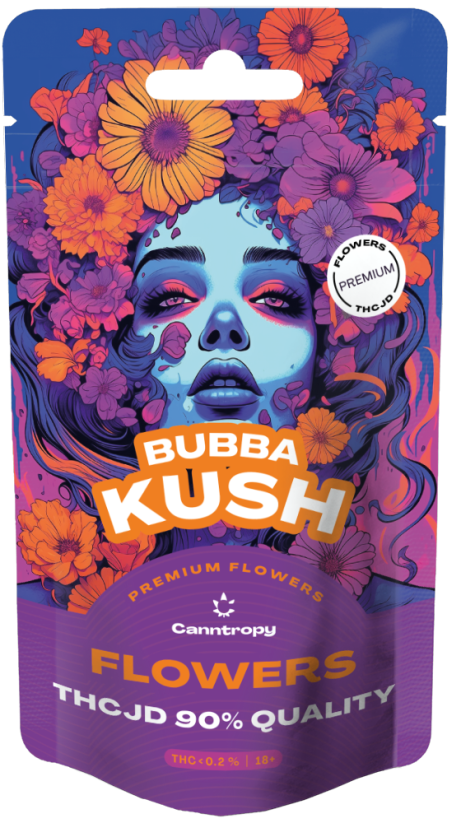 Canntropy THCJD Flower Bubba Kush, THCJD 90 % kwaliteit, 1 g - 100 g