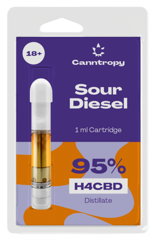 "Canntropy H4CBD" kasetė "Sour Diesel", 95 % H4CBD, 1 ml