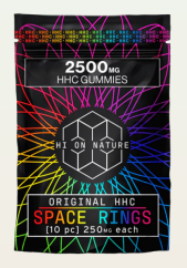 Hi on Nature HHC Gummies Space Rings - Alkuperäinen, 2500 mg, 10 kpl.