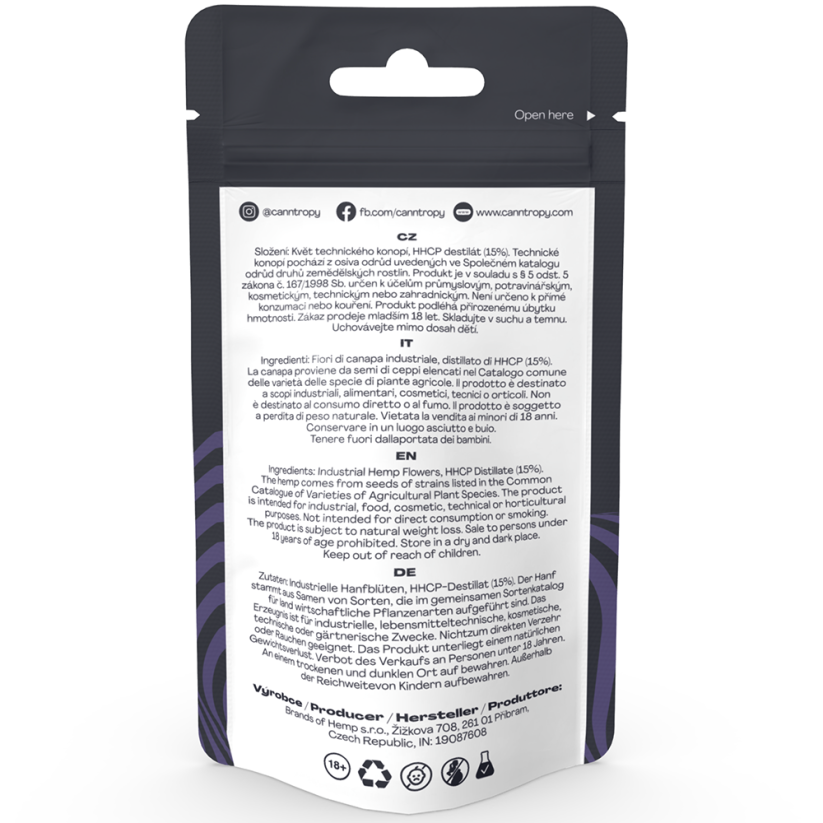Canntropy HHCP ziedu Purple Haze 15 %, 1 g - 100 g