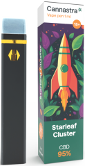 Cannastra CBD Vape Pen de unică folosință Starleaf Cluster, CBD 95 %, 1 ml