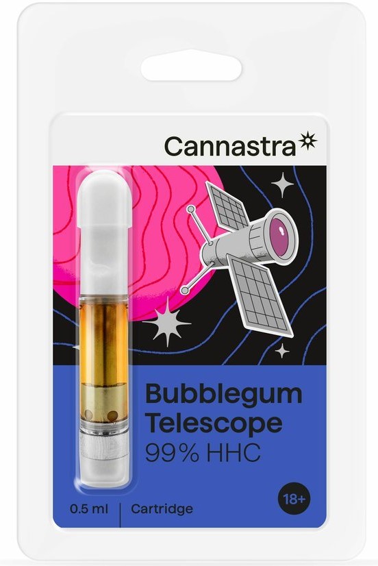 Cannastra HHC Cartridge Bubblegum Telescope, 99 %, 0,5 ml