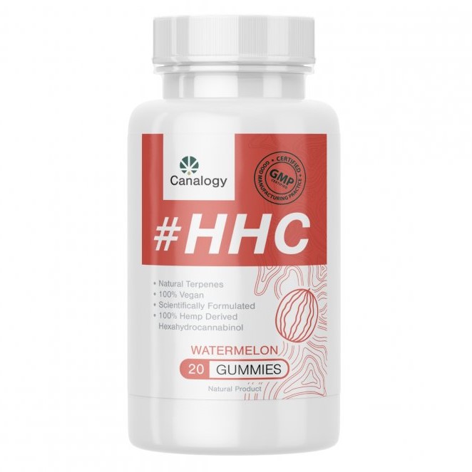 Canalogy HHC Gummies - Meloun, 500 mg, (20 ks x 25 mg)
