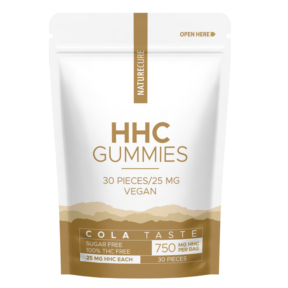 Nature cure HHC gummies medvídci VEGAN bez cukru, 750 mg (30 ks x 25 mg), 150 g
